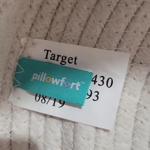 Pillowfort Creamy White Woven Braided Storage Basket with Fringe & Handles🌻 - Picture 5 of 5